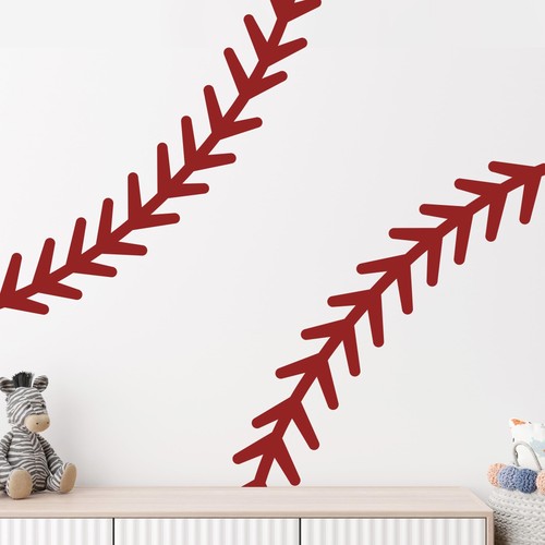 Baseball stitching wall - stitching, decal